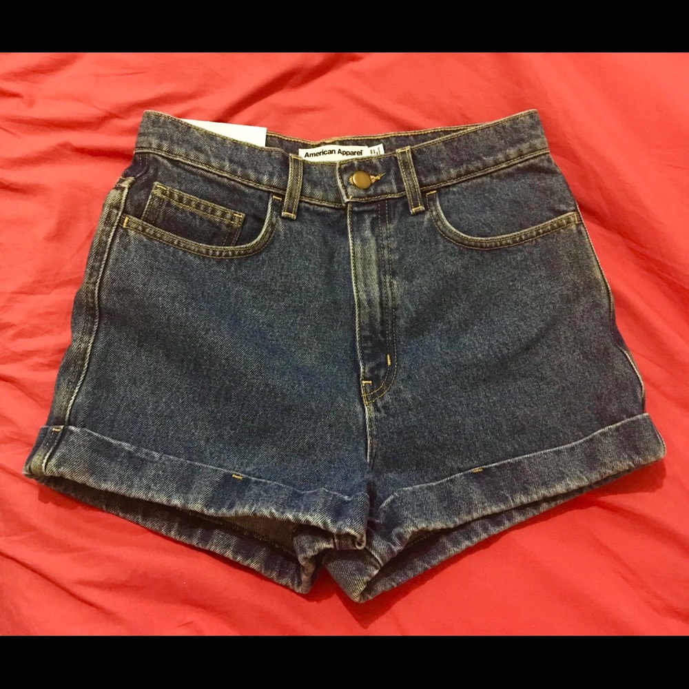 American apparel denim shorts